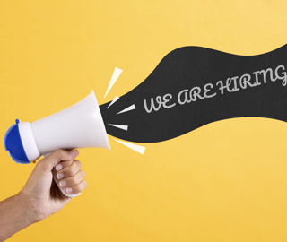 Hiring Concept With Person Holding Loud Speaker